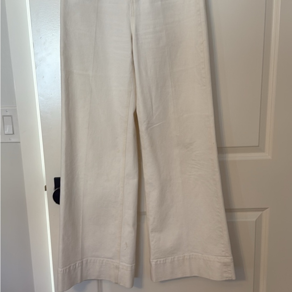 JCrew Cream High-Waist Trousers/denim